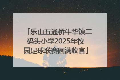 乐山五通桥牛华镇二码头小学2025年校园足球联赛圆满收官